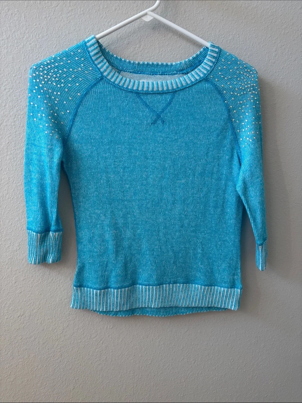 Justice Blue Embellished Crewneck Sweater